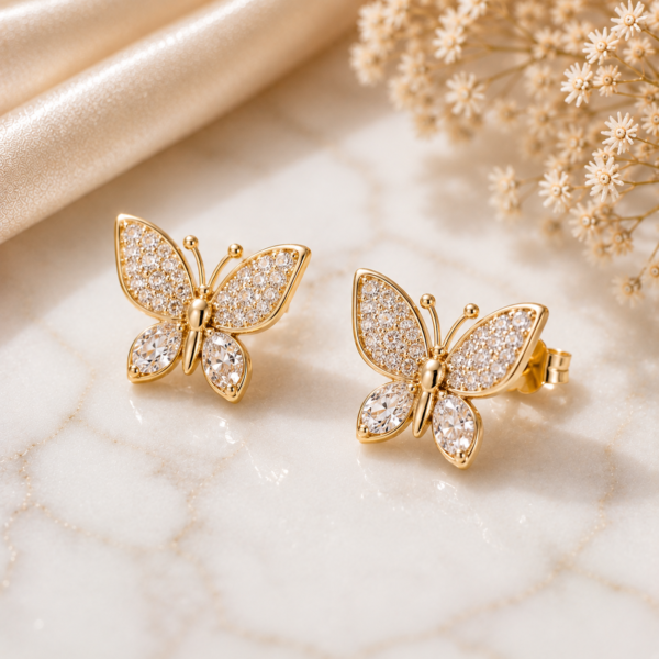 Aurora Butterfly Stud Earrings