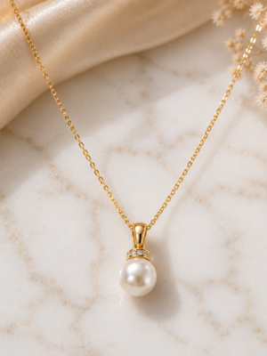 Celestial Pearl Pendant Necklace