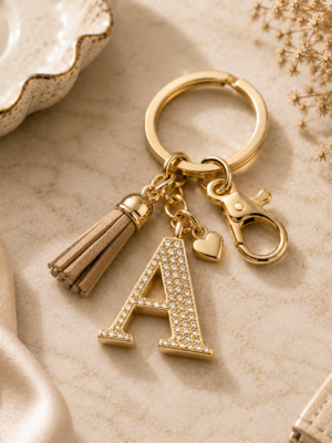 Initial Luxe Keychain