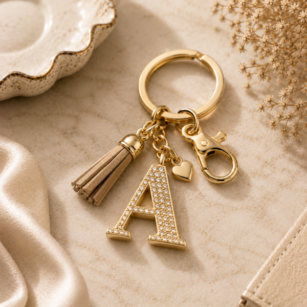 Initial Luxe Keychain
