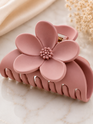 Velvet Bloom Claw Clip