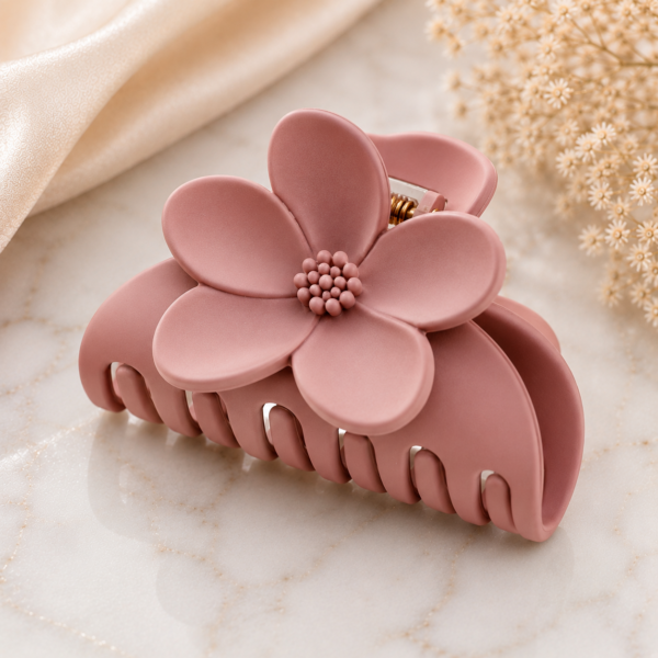Velvet Bloom Claw Clip